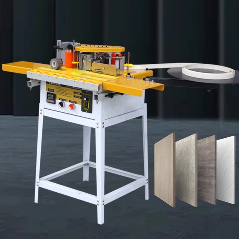 Aplicadora de bandas para carpintería, aplicadora de bandas de doble cara de 1200W para paneles a base de madera, maquinaria, Mini aplicadora de bandas de bordes