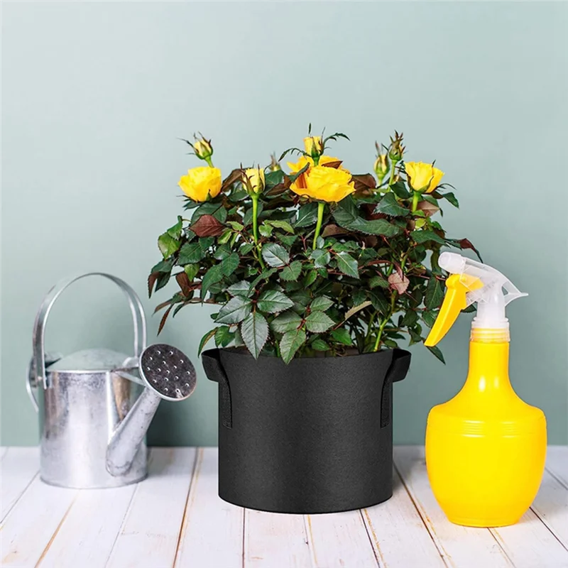 

Seedling Pots Grow Bags 30 Gallon 5PCS Aeration Fabric With Handles Tree Planting-B61B