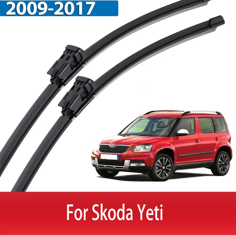 

Wiper Front Wiper Blades Set For Skoda Yeti 2009 - 2017 Windshield Windscreen Window Rain Brushes 24"+19" windshield wiper