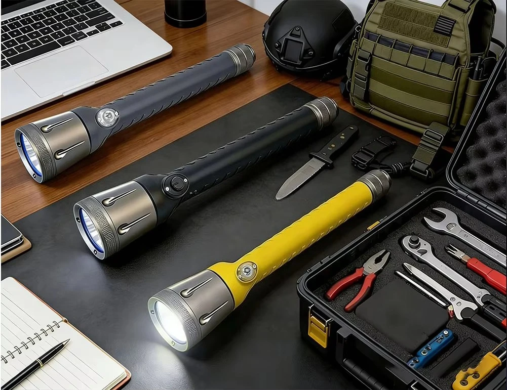 *Professional Diving Flashlight 4000 Lumens IP68 Waterproof Underwater 150m 2-meter  Drop High Brightness ElectricTorch