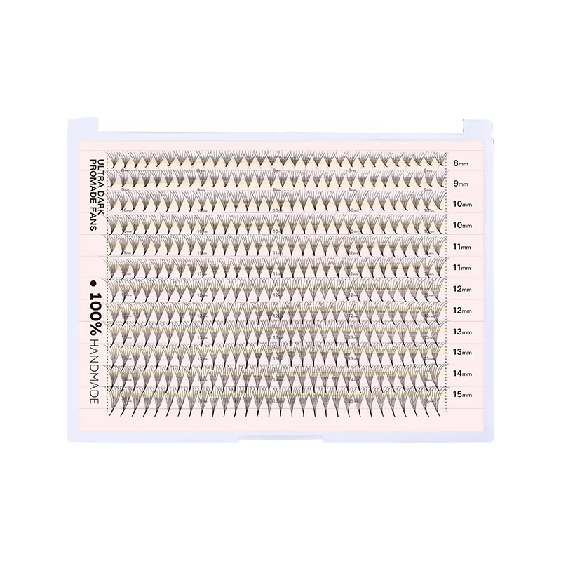 Premade Fans Fake Lashes 12 Rows Pointy Base 3D to 16D Russian Volume Promade Fans Mixed Lengths C D Curl Eyelash Extensions