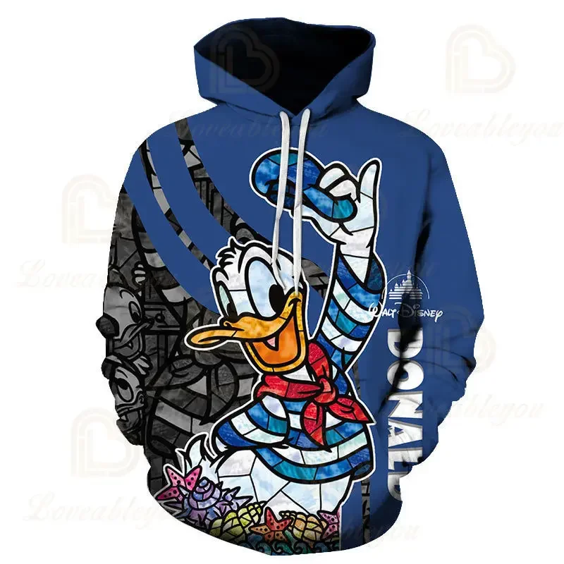 Dis 3D Printing Pullover Man Woman Children Fashion Casual Clothing Fun Mickey Mouse Hoodies Duck Anime Sweatshirt