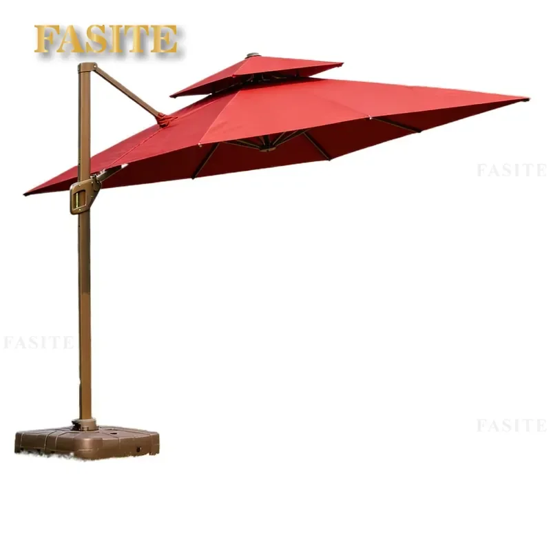 For Outdoor Roman Umbrella Aluminum Alloy Sunshade Windproof UV Protection for Courtyard Villa Square Garden Patio