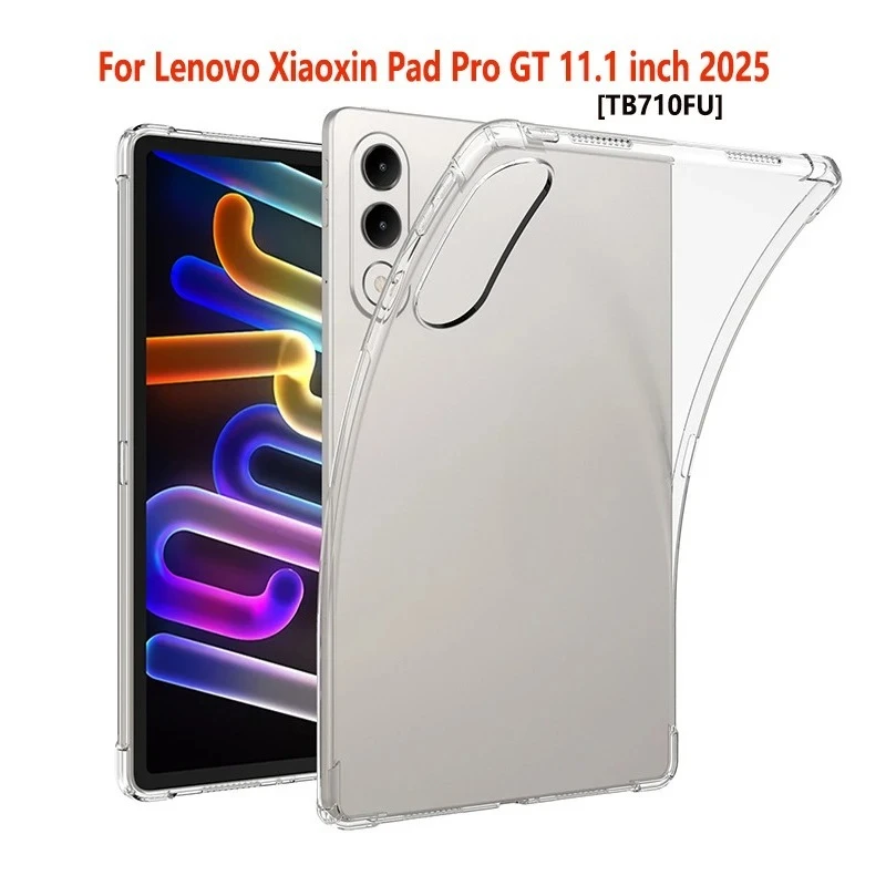 

For Lenovo Xiaoxin Pad Pro GT 11.1 Inch 2025 Protective Case TB710FU 11.1" Thickened Airbag Soft Silicone Clear Funda TPU Shell