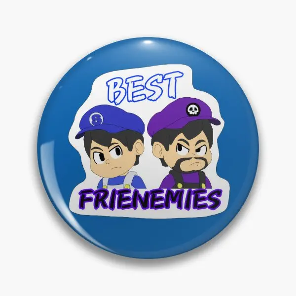 Smg4 و Smg3 أفضل Frienemies لينة زر دبوس المرأة الأزياء الإبداعية الملابس عاشق قبعة معدنية هدية مضحك طوق التلبيب دبوس بروش