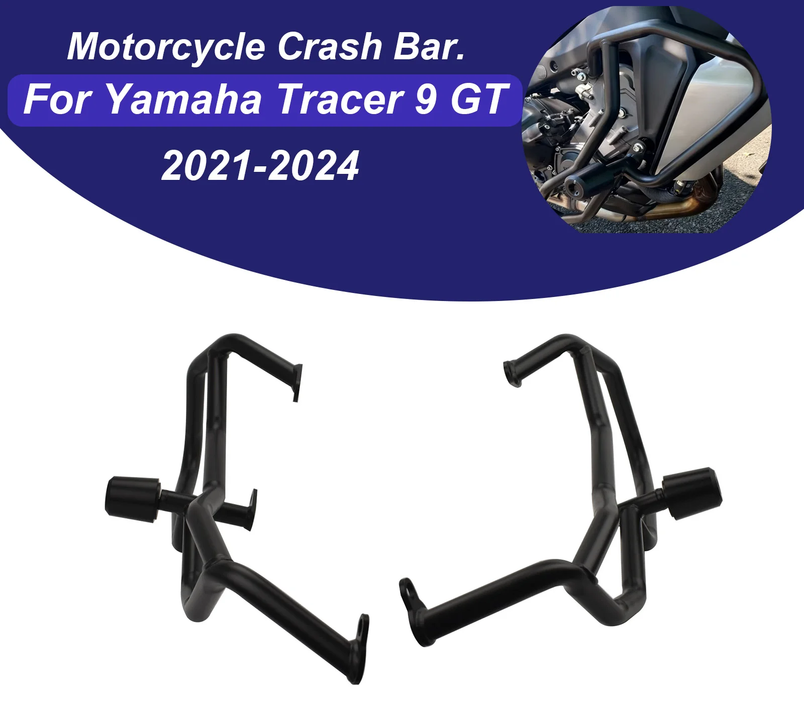 

Motorcycle Engine Guard & Frame Protector Set For Yamaha Tracer 9 GT 2021-2024 Tracer9 Highway Crash Bar Bumper Parts