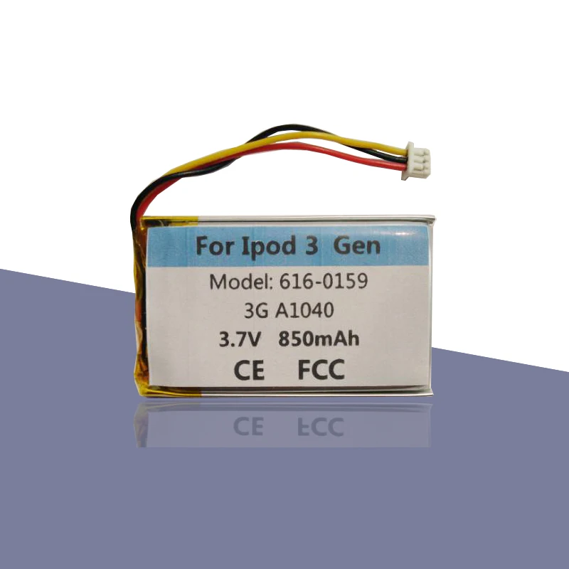 Original Replace 850mAh 616-0159 Battery For Apple Ipod 3 3G 3rd G3 3Gen Generation A1040 MP3 MP4 Batterie Accumulator AKKU