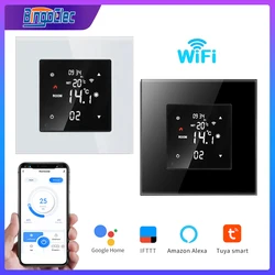 Termostato inteligente Wifi con pantalla táctil, controlador de temperatura remoto para calefacción de suelo, funciona con Google Smart Home