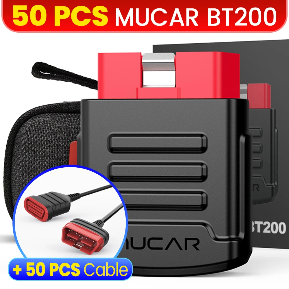 10-100 STUKS MUCAR BT200 / BT200 Pro Auto Diagnose Gereedschap OBD2 Bluetooth Scanner Codelezer