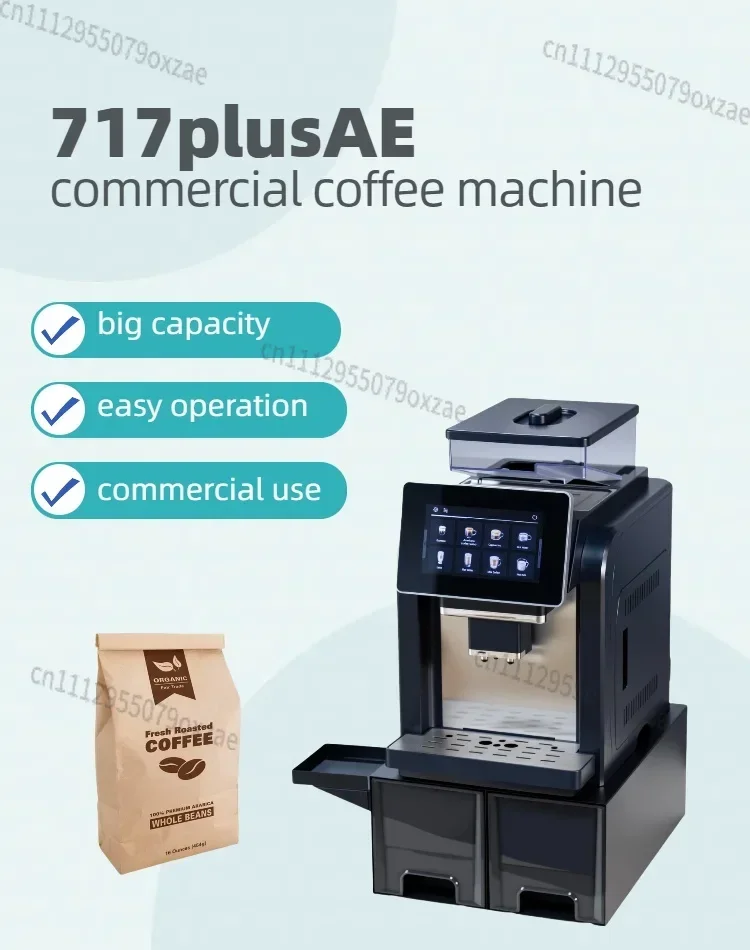 CE Electric Commercial Coffee Machine 19 Bar Espresso Machine Fully-Automatic Espresso Maker with Bean Grinder and Milk Frother