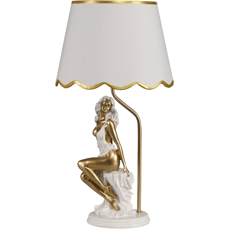 New American Princess Character Desk Lamp Bedroom Children's Room Bedside Lamp European Villa Ambient Light