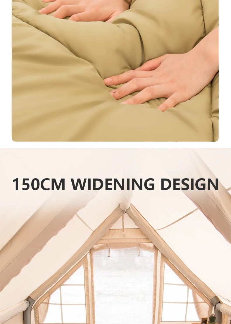 BISINNA Doppel-Campingschlafsack, tragbar, für 2 Personen, 4-Jahreszeiten-Abnehmbarer Winterschlafsack für Wandern und Tourismus – Detail 5