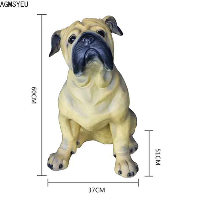 Odkryty ogród dziedziniec symulacja zwierząt duży pies kreskówka żywica rzeźba bogactwo dekoracji dekoracji domu bajki ogród