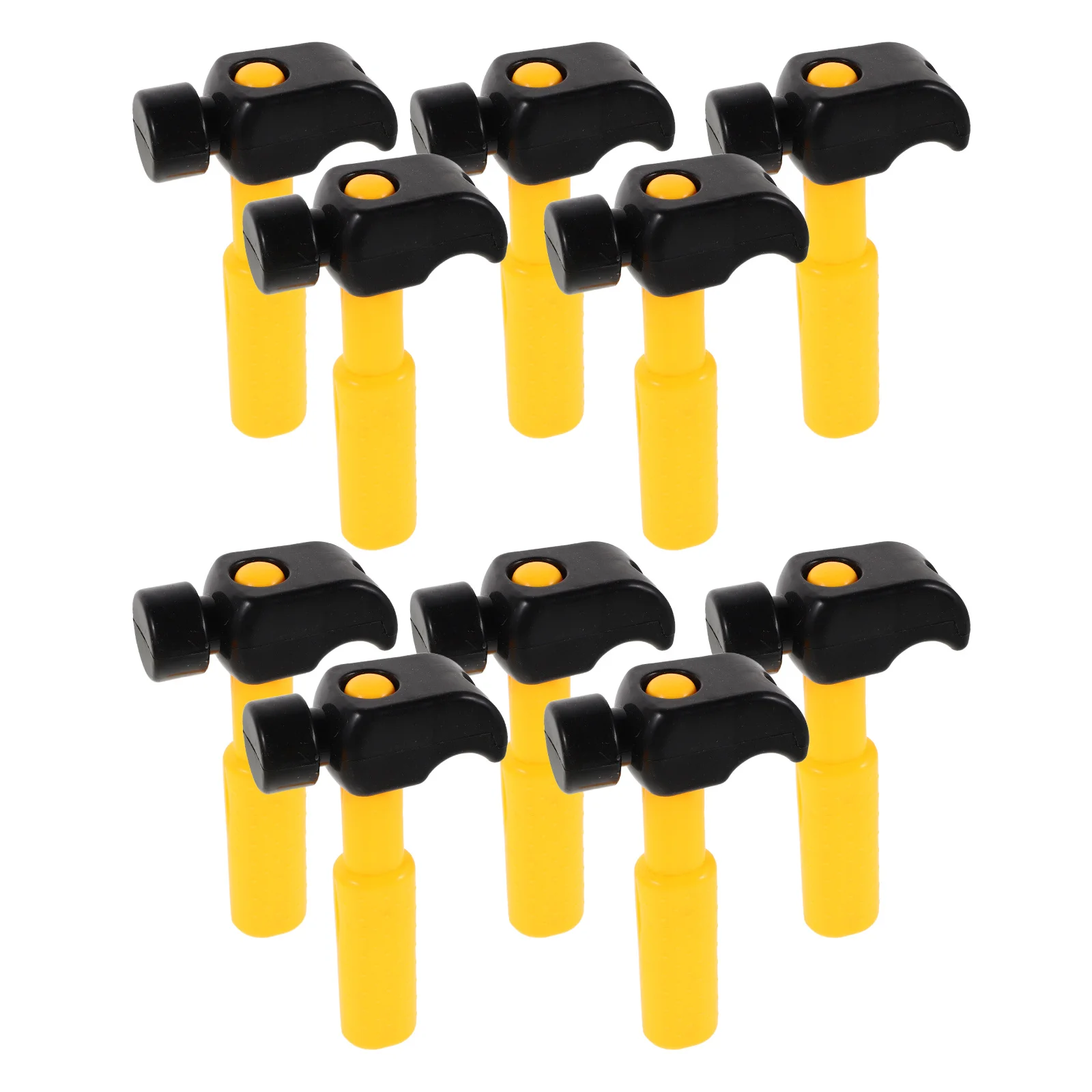 Martillo para niños, herramientas de mazo de plástico, juego de simulación seguro para niños pequeños, herramienta de aprendizaje para el desarrollo temprano, 10 Uds.