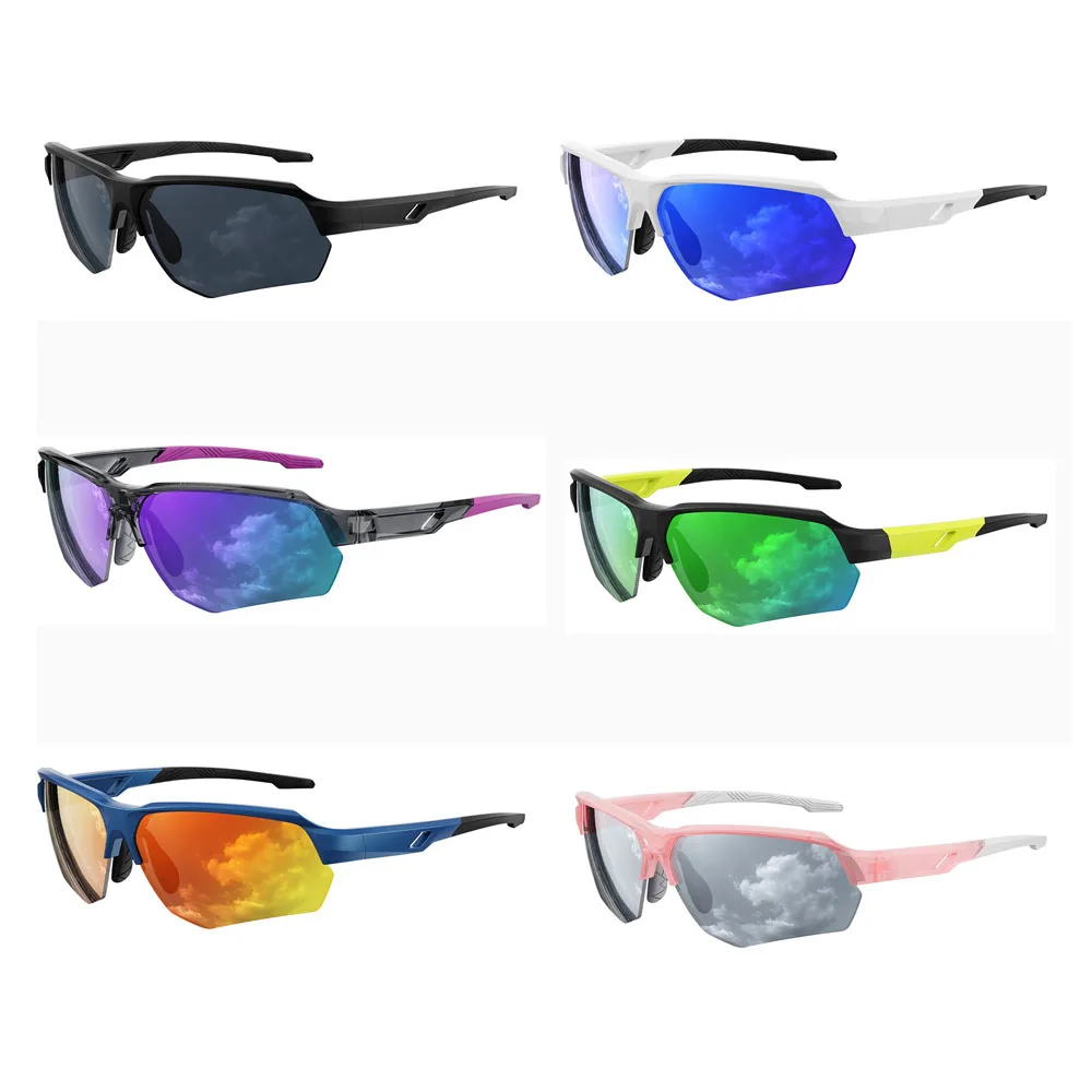 YOOLENS TR90 Half Frame Hiking Cycling Goggles Windproof Sports Sunglasses UV Resistant Hiking Goggles For Men Women YKD03-03