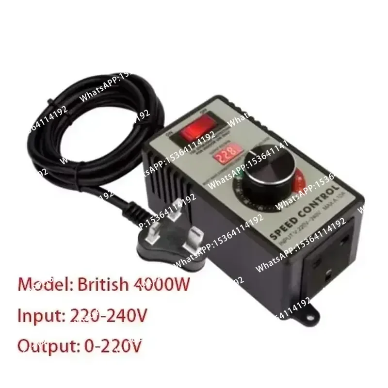 AC Motor Speed Controller Electric Router Exhaust Fan Grinder Drill Variable Voltage Regulator Switch LED Display Power Tool