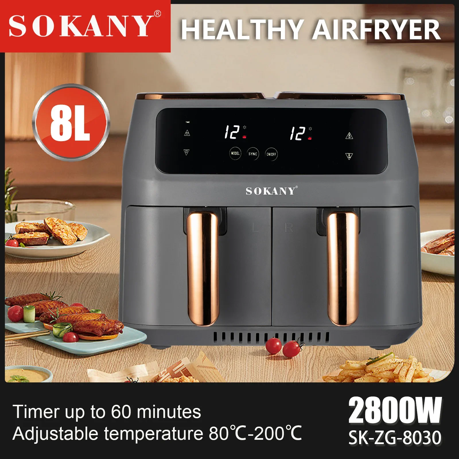 2022 Double Air Fryer With Dual
