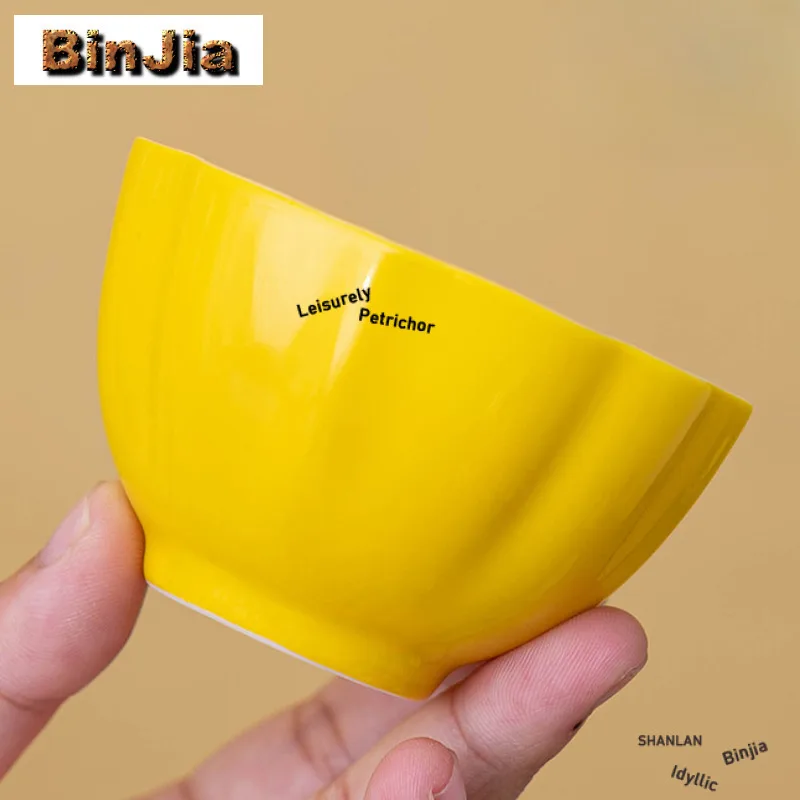 80 مللي رسمت باليد الاغتصاب زهرة فنجان زين وعاء شاي أكواب واحدة الشاي تذوق العطر كوب تشازان ماستر أكواب طقم شاي صيني