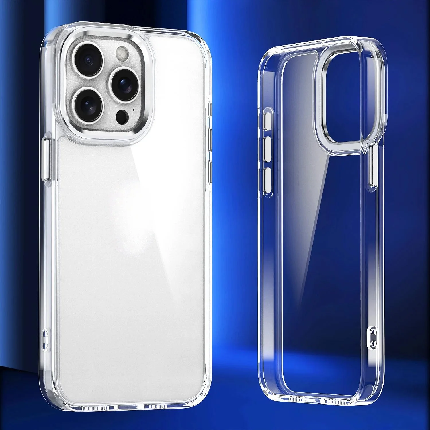 Luxucy Acrylic Metal Lens Protection Transparent Case For iPhone 15 14 13 12 11 Pro max Plus X XS XR 7 8 Shockproof Clear Cover