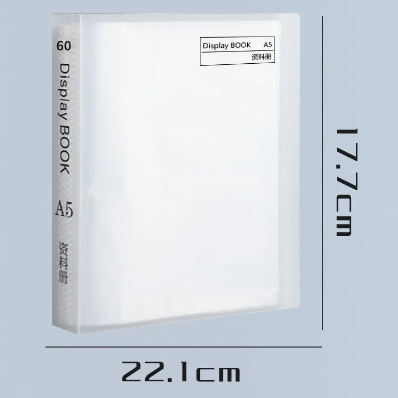 20/30/40/60 Seiten, farbig, mattiert, A5-Ordner, Broschüre, transparente Einlage, Tasche, Büro, Ticket, Aktenordner, Dokumenten-Organizer