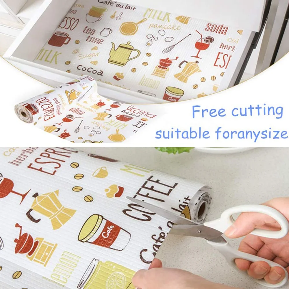 A23E-Multi-Function Drawer Shelf Liner Foam Paper For Kitchen Cabinets,Refrigerator,Drawers,Cabinets(12 X 196Inch)