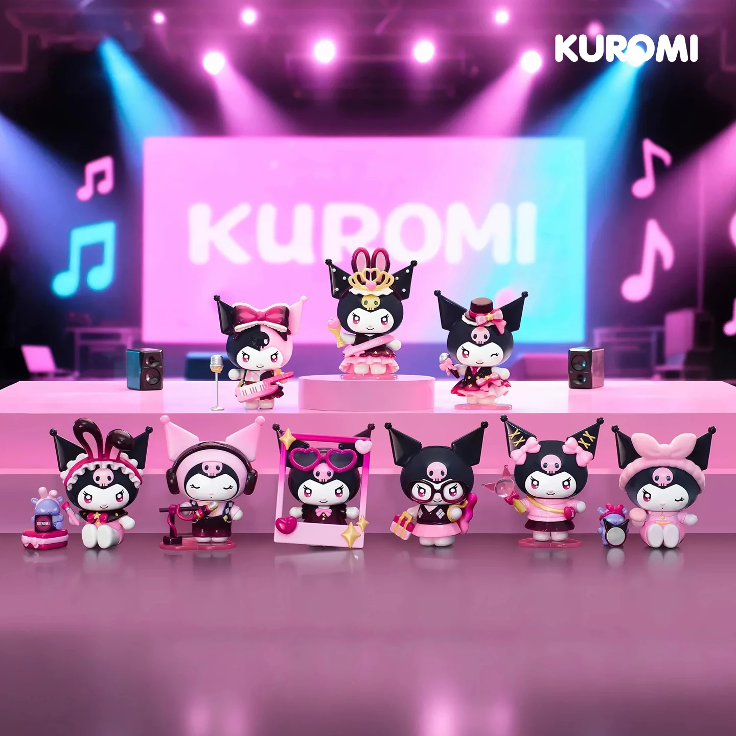 

Authentic Kuromi Sparkling Idol Series Blind Box Kuromi Dolls Mystery Box Trendy Toy Model Figure Collect Decoration Girls Gifts