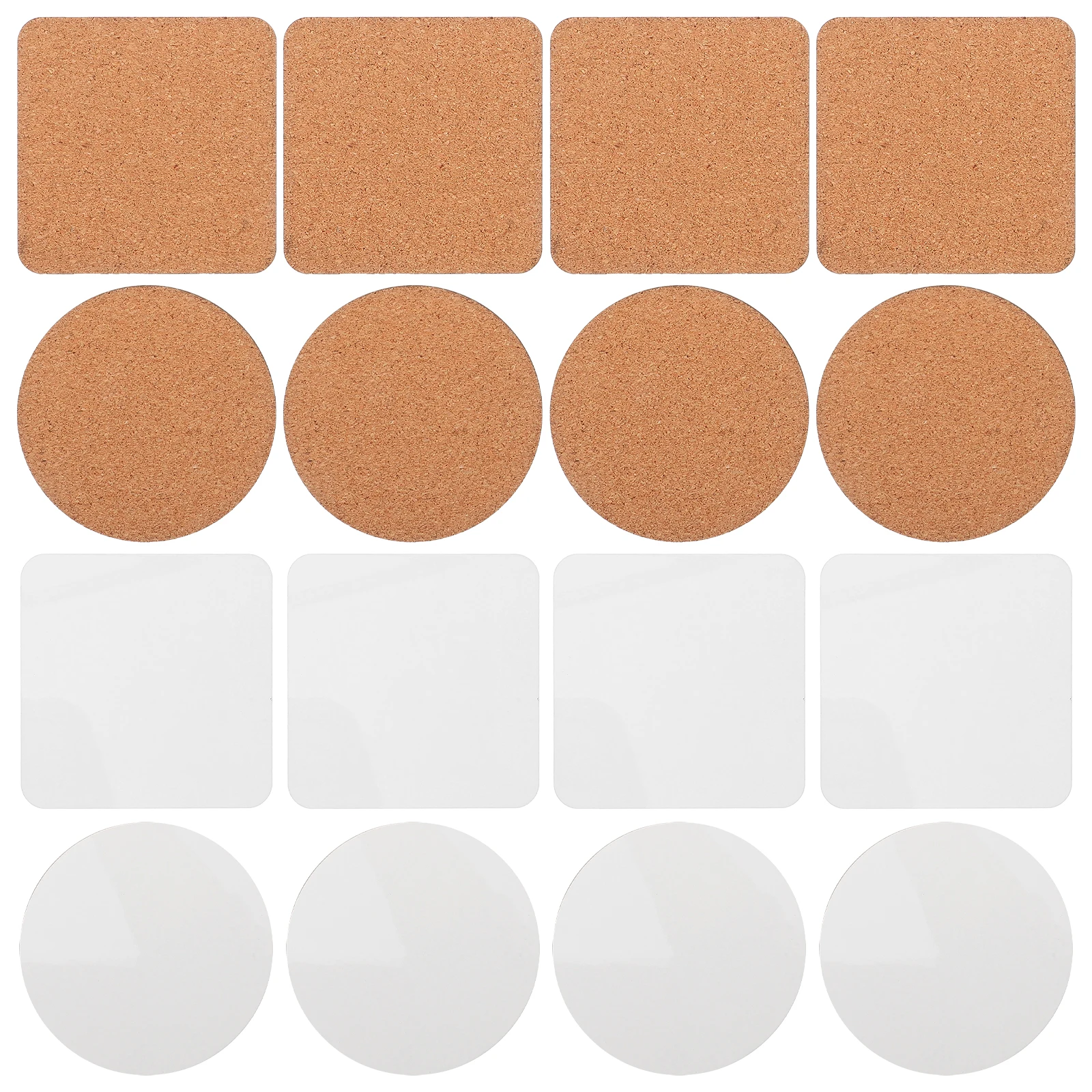 

24Pcs Blank Heat Transfer Sublimation Coasters Round Wooden DIY Projects Beverage Protection Boards Blank Coasters for Crafts