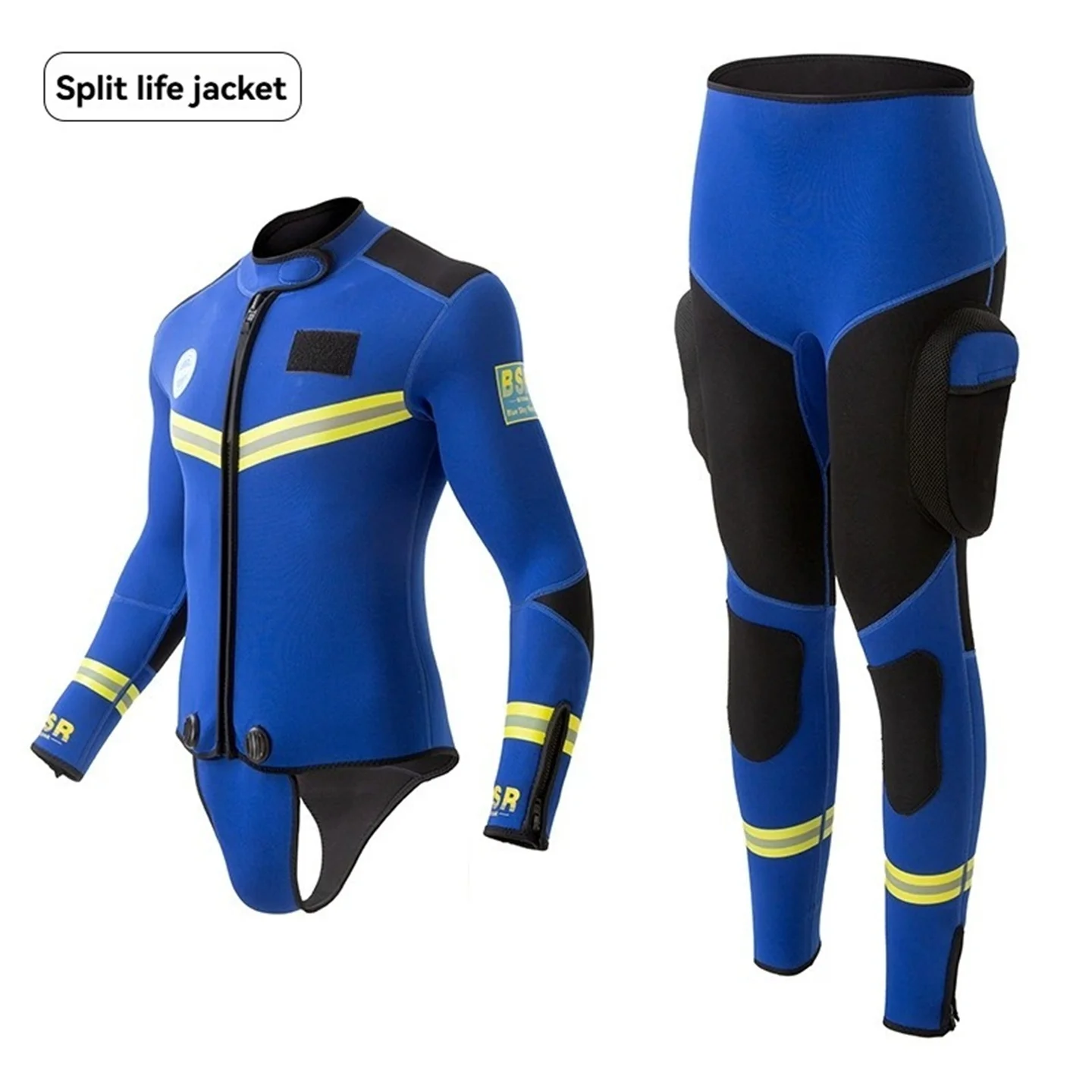 Professional Water Rescue 3mm Neoprene WetSuit -  Full Body With Reflective Stripes | Coldproof Diving Gear for Safety & Warmth