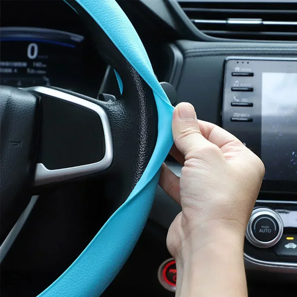 Anti-Slip Silicone Steering Wheel Cover - Universal Fit, Soft & Odorless Fits 14''/15''/16'' Wheels, Durable & All-Season image 6