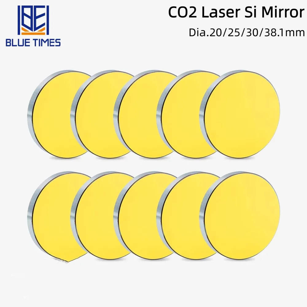 

Bluetimes Laser Si Reflector Gold-plated CO2 Reflector for Laser Engraving and Cutting Machine Universal Reflective Accessories