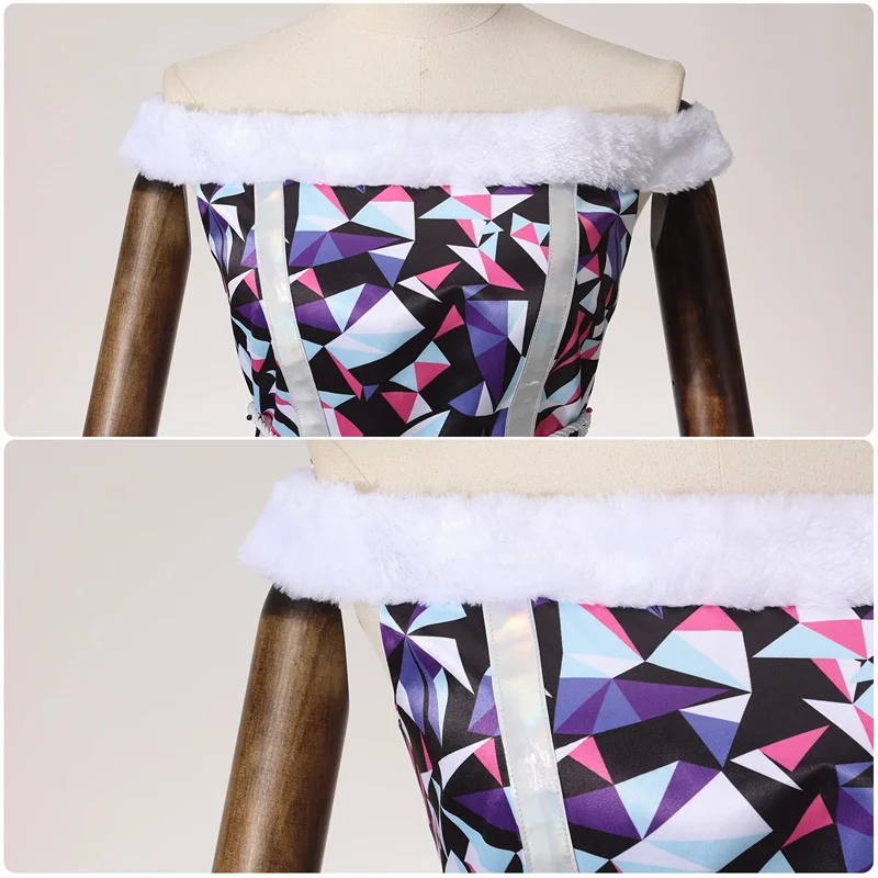 فستان تنكري للبالغين من Monster High Abbey Bominable، حقيبة جوارب، مجموعة كاملة من الملحقات، بدلة كرنفال لحفلات الهالوين