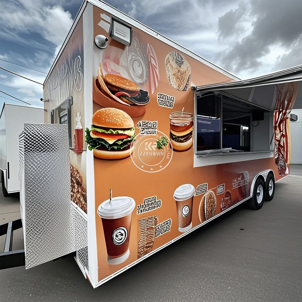 

Concession Coffee Kiosk Street Ice Cream Cart Food Trailer Truck Concession Fast Food Trailer For Sale