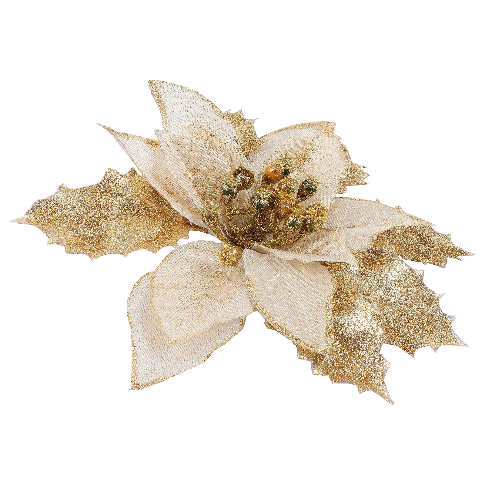 

12 Pcs Christmas Flower Pendant Tree Hanging Xmas Adornment Decor Flowers Artificial