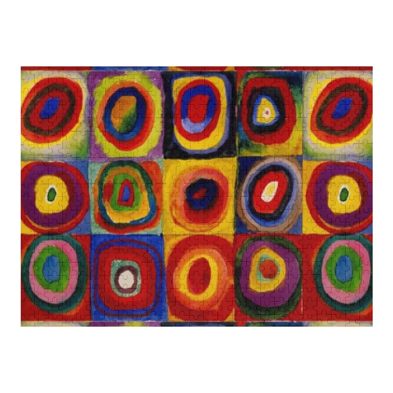 

Kandinsky - Squares with Concentric Circles Kandinsky Color Study Jigsaw Puzzle Wooden Name Custom Personalized Anime Puzzle