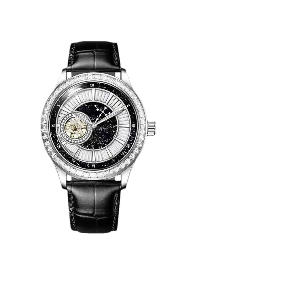 رائجة البيع للموسم الجديد ساعة رجالي حركة ميكانيكية أوتوماتيكية مجوفة توربيون طائر مقاوم للماء مضيئة الأعمال S