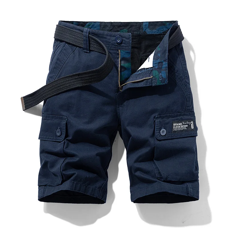 Men Cotton 100% Cargo Shorts New Summer Man Multi Pockets Casual Shorts Jogger Pants Quality Male Straight Loose Shorts Pants 38 - Image 2