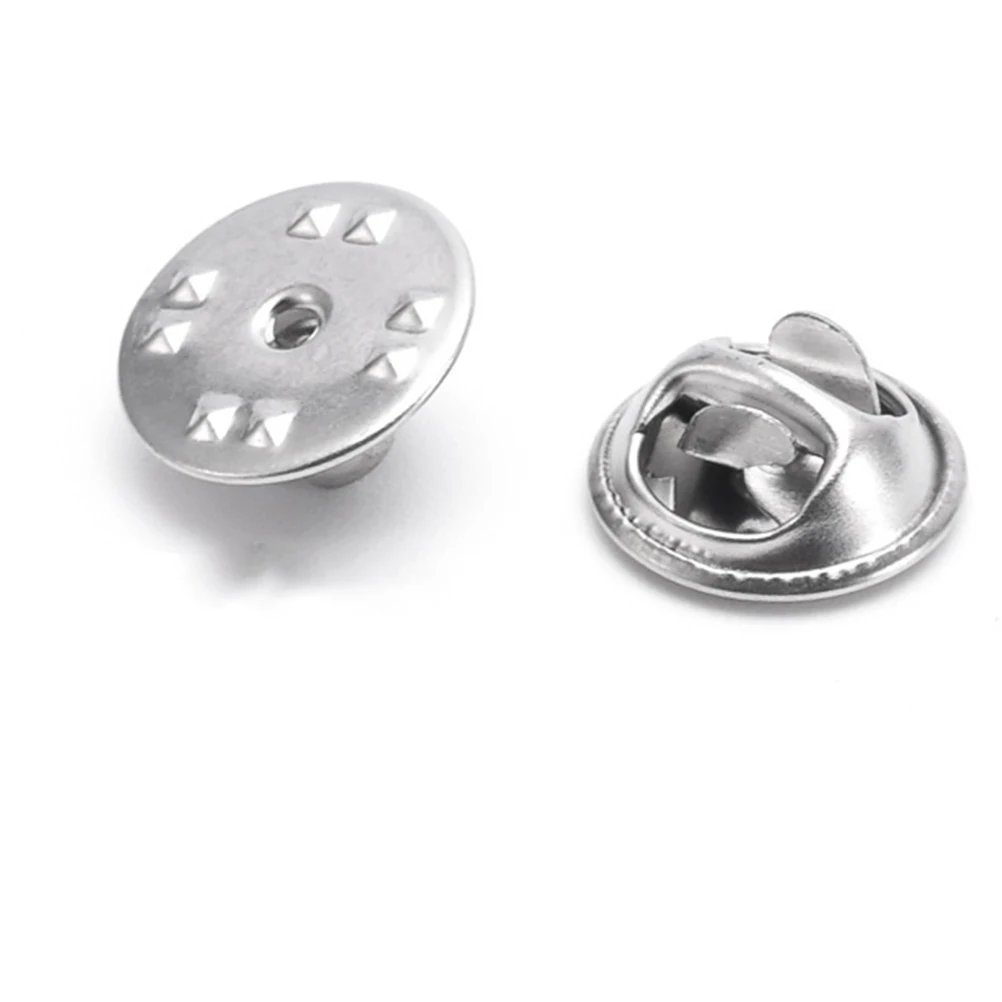 

150pcs Tack Brooch Accessories Silver Copper Locking Pin Backs Clutch Keeper Wear Resistant Multi Function Jewelry Making Craft
