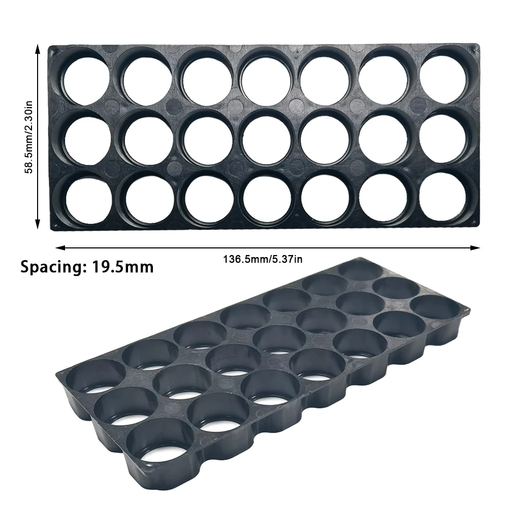 2Pcs 18650 Battery 3x7 Cell Spacer Radiating Shell Pack Plastic Heat Holder Battery Bracket 18650 Plastic Holder Bracket