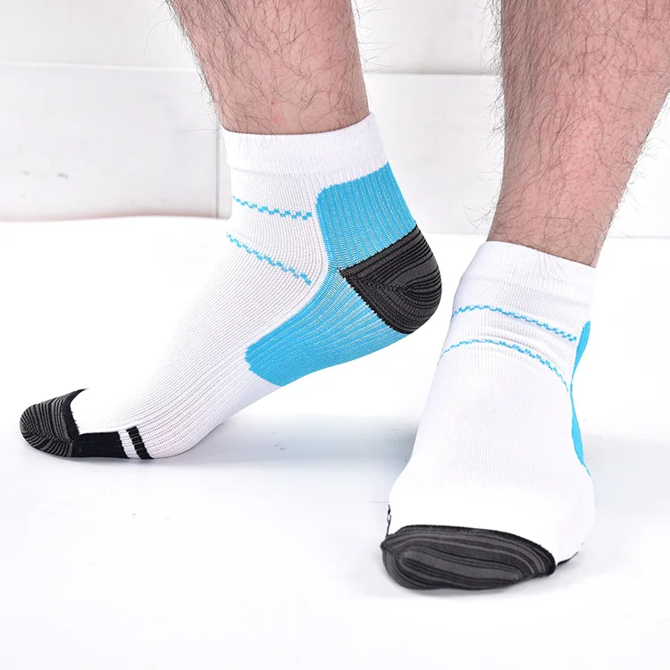 WRELS 1/2/3 Paar Sportsocken, elastische Knöchel-Kompressionssocken für Herren und Damen, niedrig geschnitten, verdickte Ferse, rutschfest, für Radfahren und Laufen – Detail 7