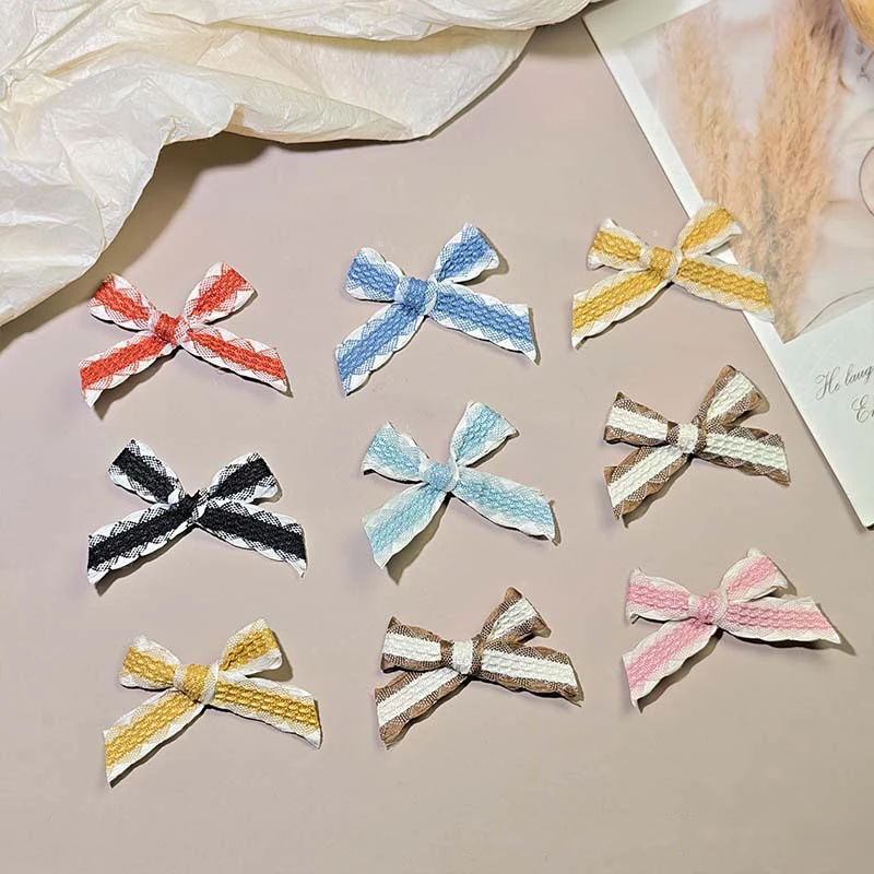 50Pcs Dopamine‑color Fabric Bows DIY Hair Accessory Parts, Decorations for Shoes Socks Hats Gift Boxes, Clothing Sewing Supplies