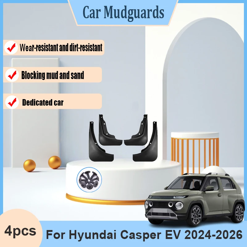 

Брызговики для Hyundai Casper EV 2024 2025 2026, 4 шт., брызговики, брызговики, крыло, защита от грязи, автомобильная защита
