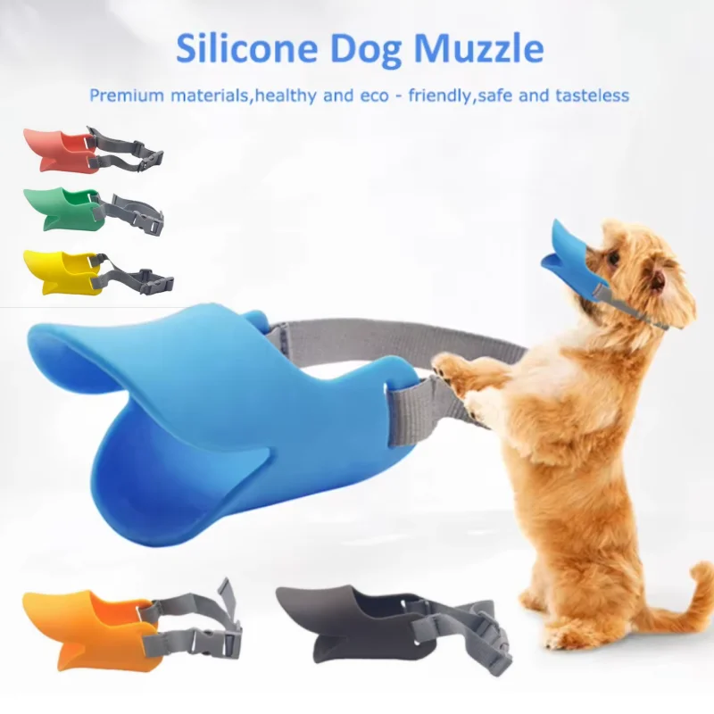 Dog Muzzle Silicone Duck Muzzle Mask for Pet Dogs Anti Bite Stop Barking Small Large Dog Mouth Muzzles Pet Dog Accessories