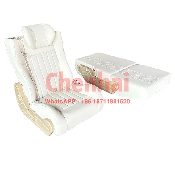 Customize Comfortable Leather Folding RV Bed Seat For Camping Passenger With Three Point Safety Belt And Universal Fit