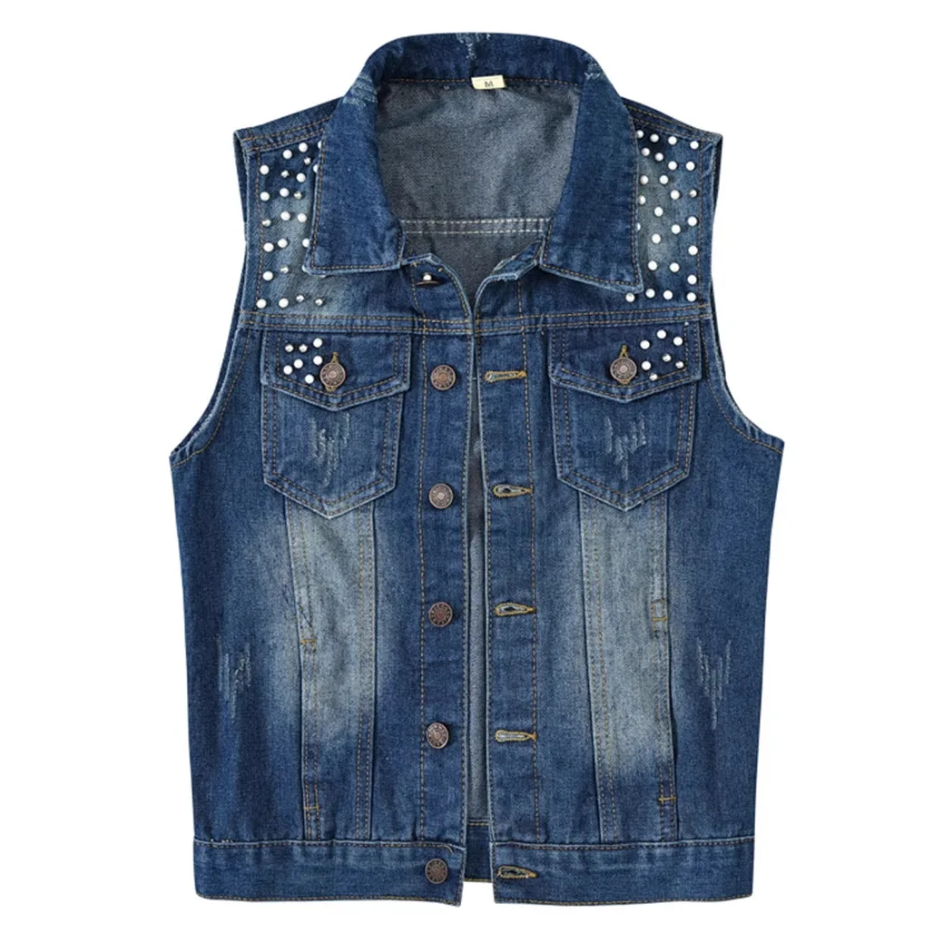 

Мужской джинсовый жилет 2026 года, новая весенне-летняя коллекция, свободный крой, с эффектом потертости и эффектом потертых швов, универсальный, облегающий