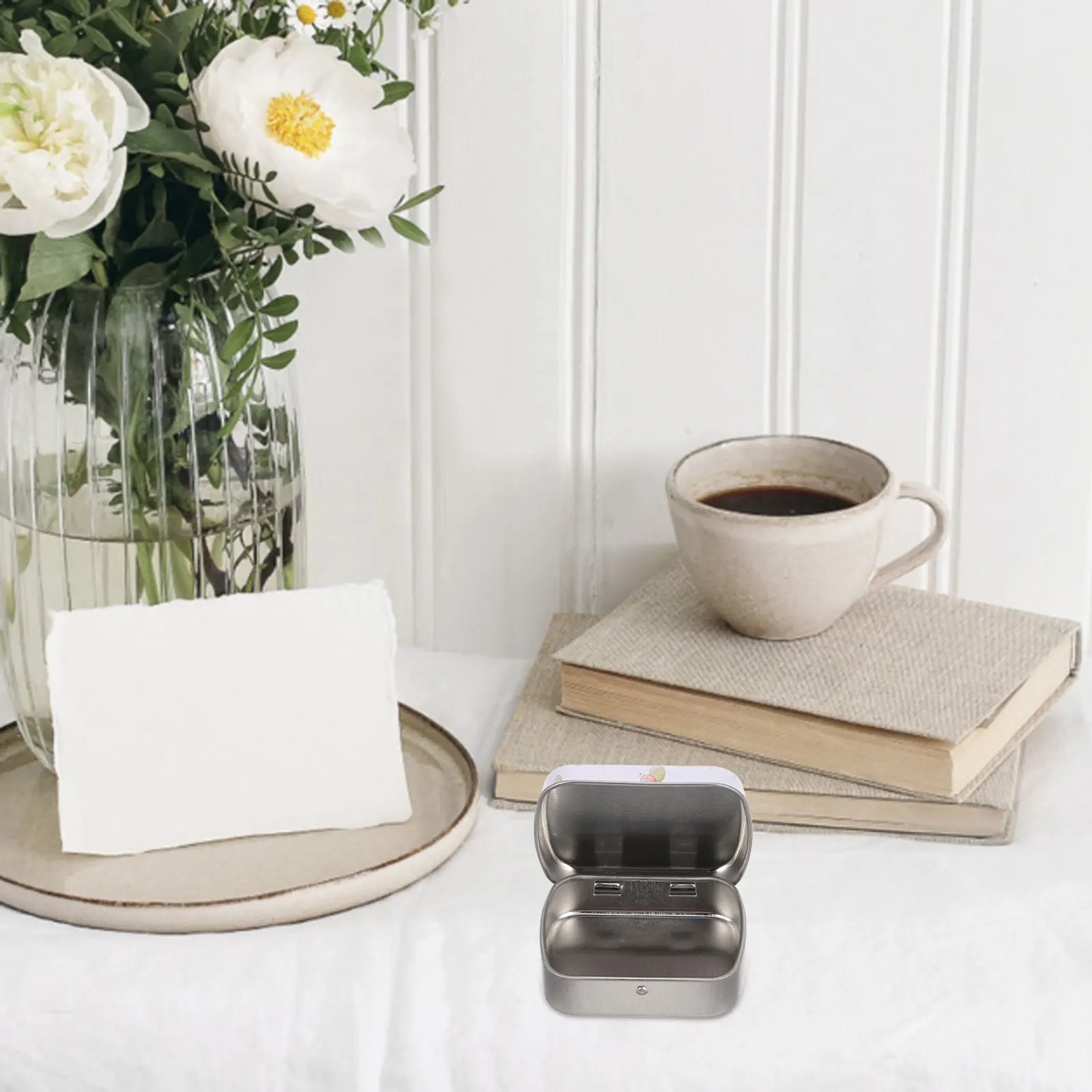 

4Pcs Mini Balloon Pattern Small Tin Box Metal Storage Container Candy Jewelry Organizer Beads Snack Crafts Supplies