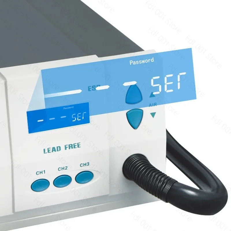 Lead-Free Hot Air Welding Station, Microcomputer Temperature Rework Station + 3 Nozzles, 861DW, 1000W