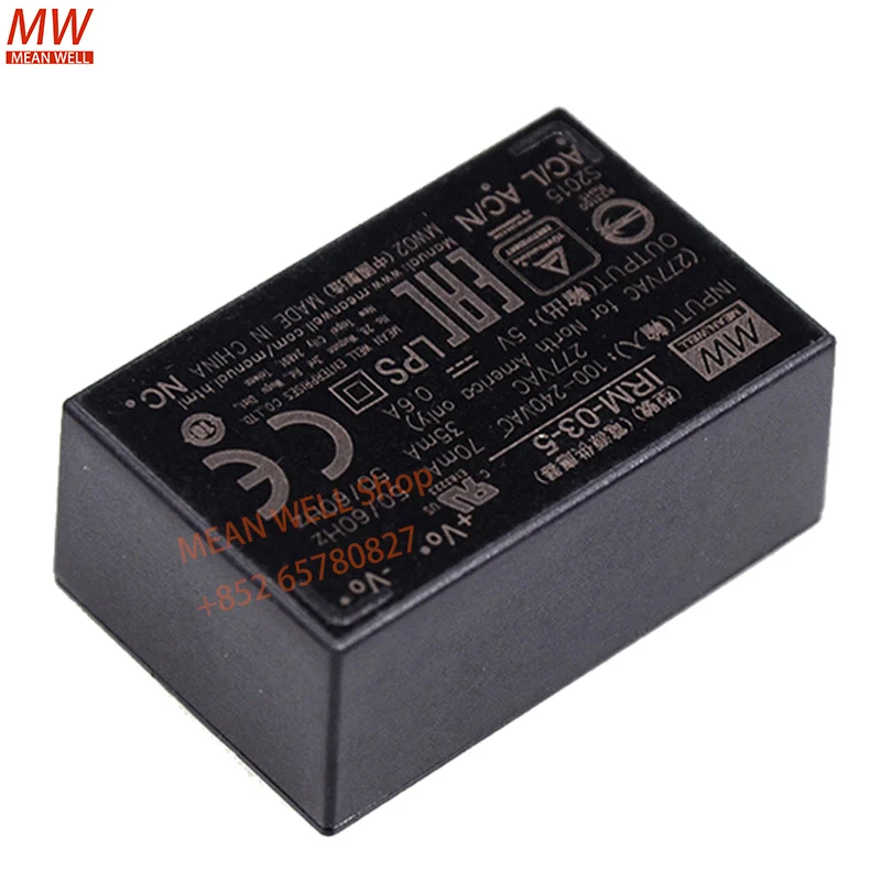 Original MEAN WELL 3W Single Output Encapsulated Type Power Switch IRM-03-5 IRM-03-9 IRM-03-12 IRM-03-15 IRM-03-24