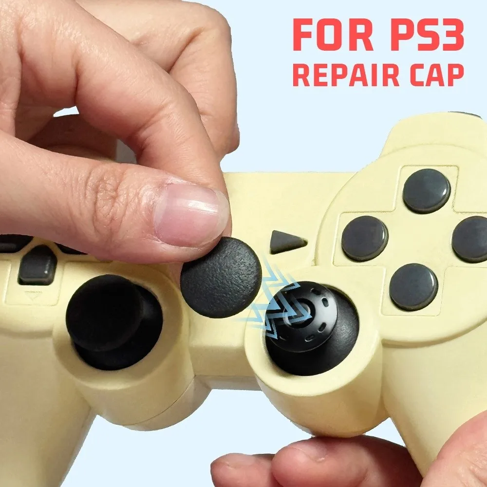 4pcs Repair Part Replacement Cap No Teardown Frosted Material Joystick Cap Controller Cap for PS2/PS3 Game Controller