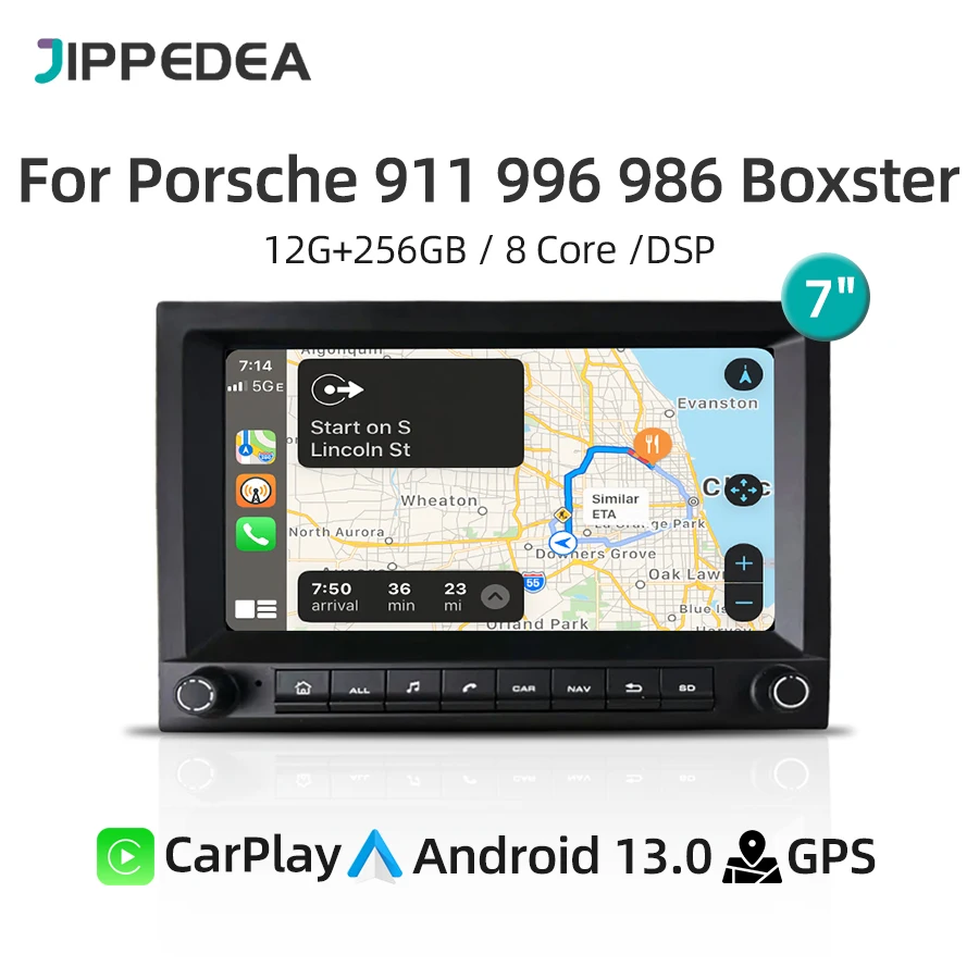 CarPlay 7 "Android 13,0 Auto Multimedia Player 8Core 4G WiFi DSP GPS Navigation Auto Radio Für
