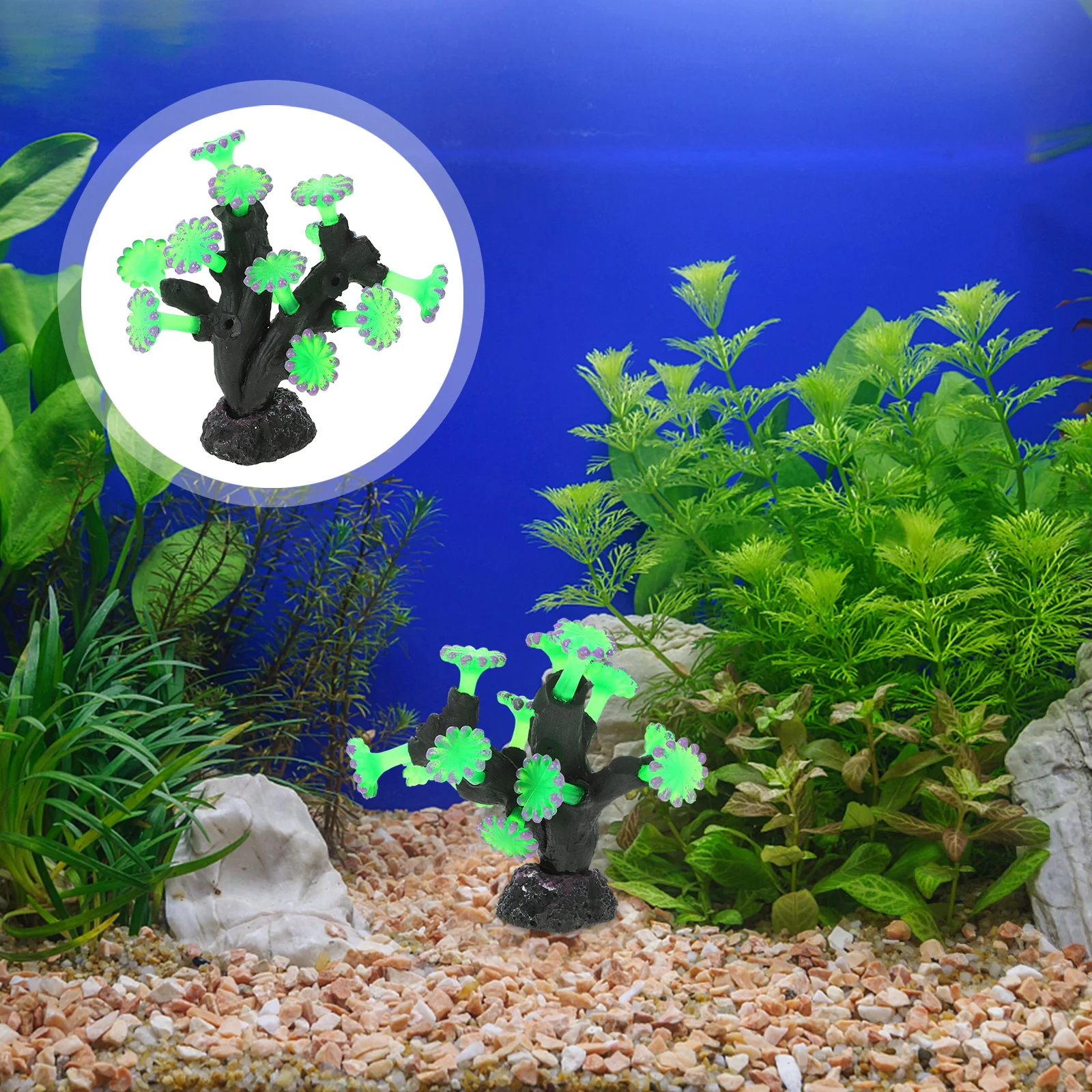 

Coral Tree Decor Simulation Silicone Aquarium Ornament for Fish Tank Vivid Landscape Artificial Coral Decor Freshening Setup